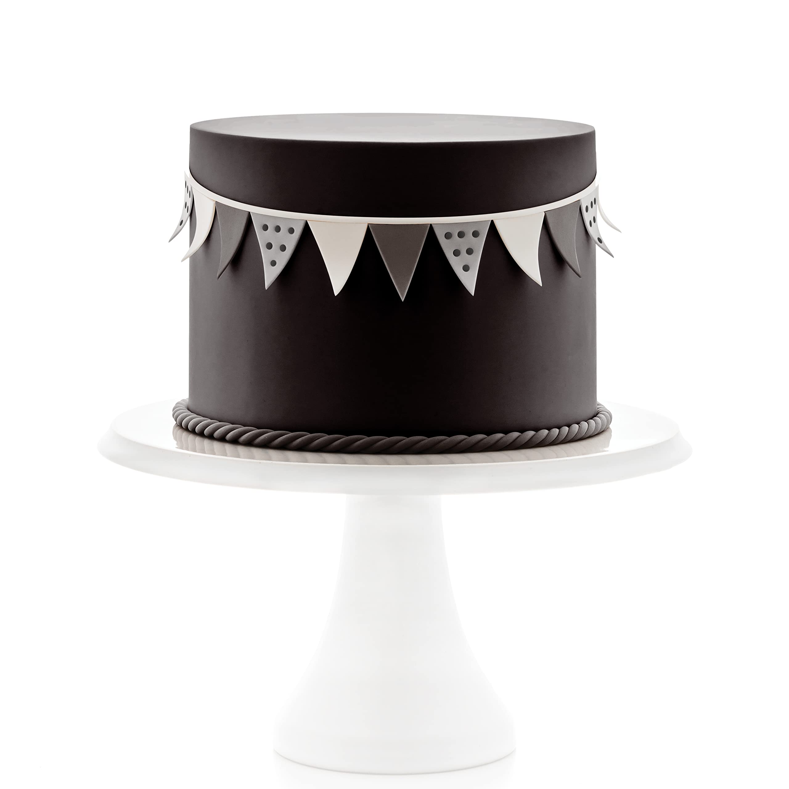 Satin Ice Black Fondant cut out shapes for custom cake decorations.