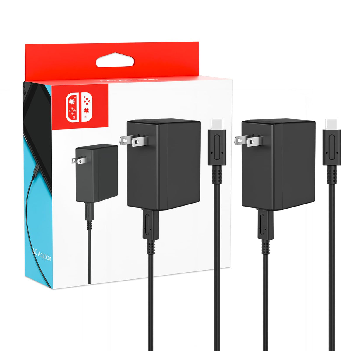 SATURNDOCK 45W AC adapter for fast Nintendo Switch charging