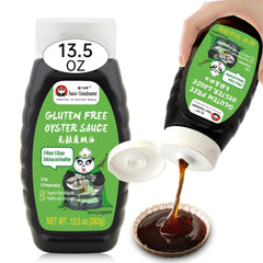 Sauce Grandmaster 300 oysters in bottle delivers rich oyster-forward flavor for stir-fries.