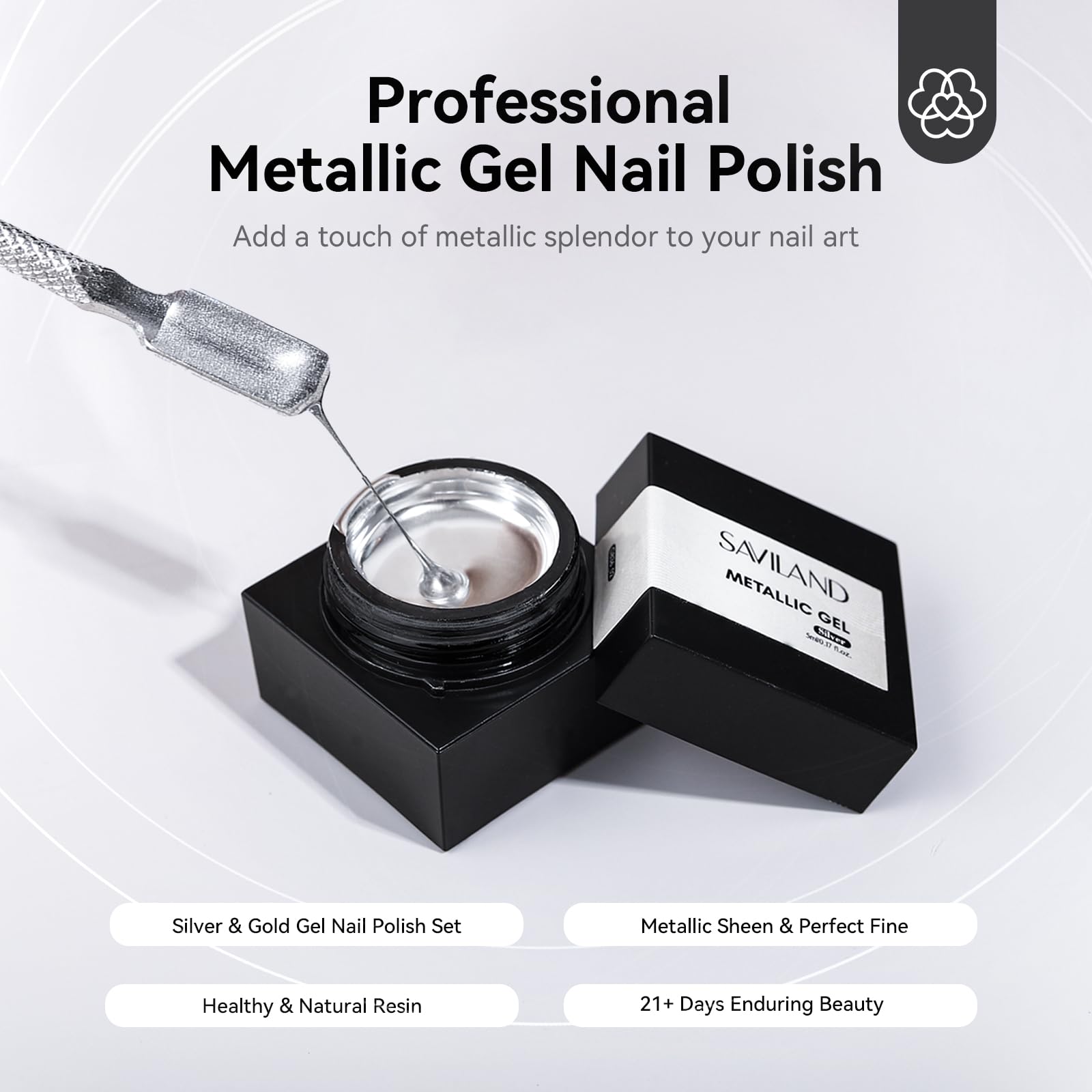 SAVILAND 3D metal painting gel enables intricate nail art at home.