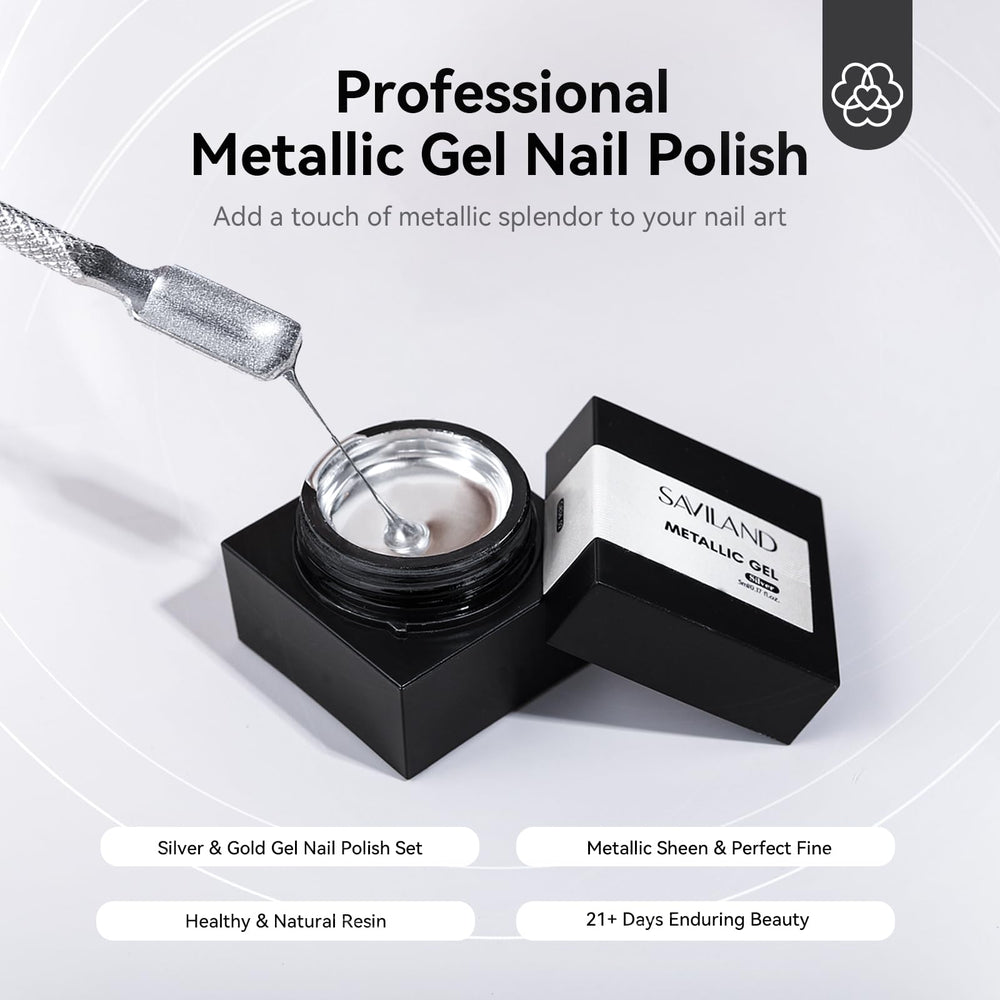 SAVILAND 3D metal painting gel enables intricate nail art at home.
