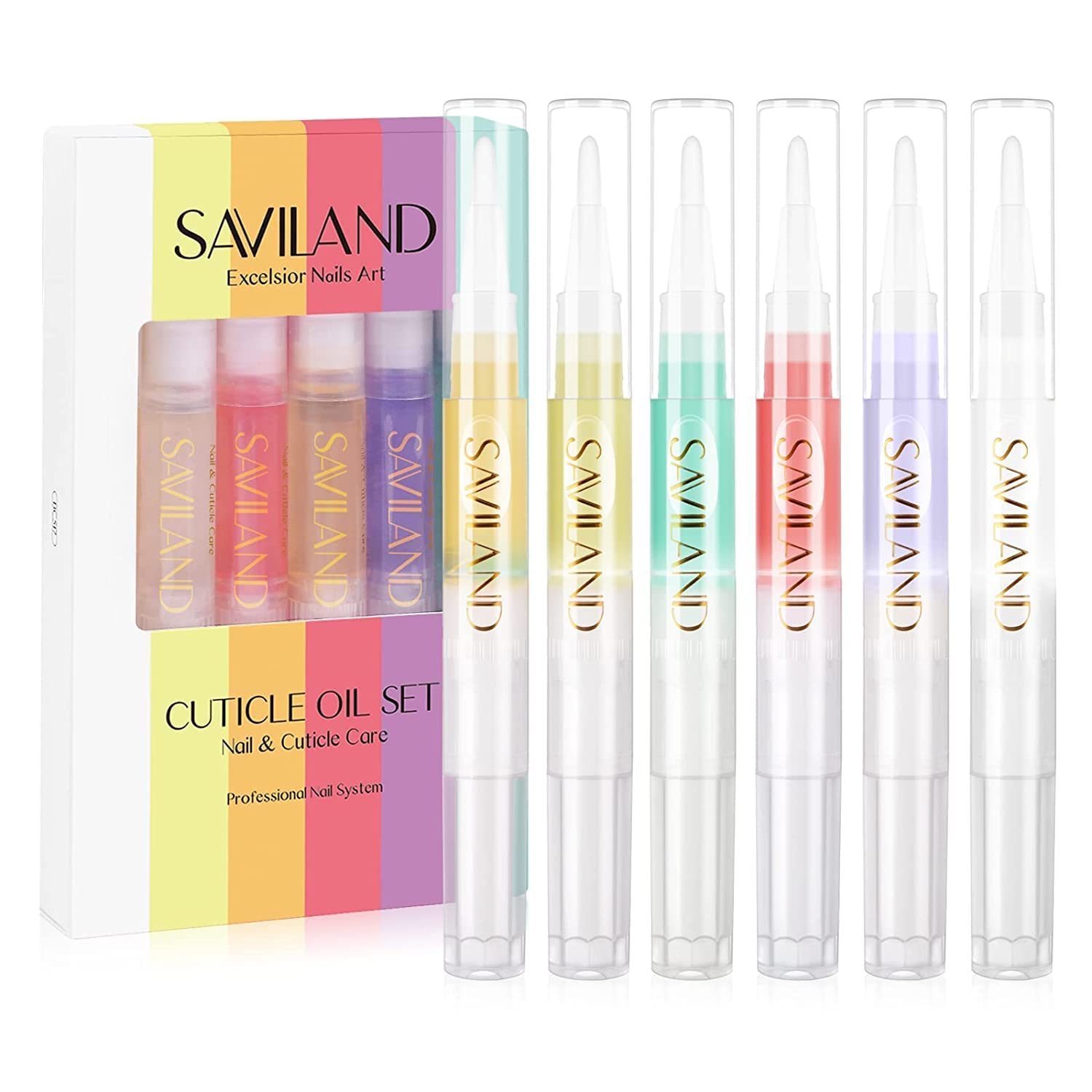 SAVILAND cuticle oil pen cap application nourishes nails