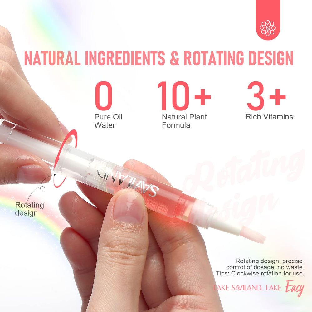 SAVILAND cuticle oil pen packaging on display.