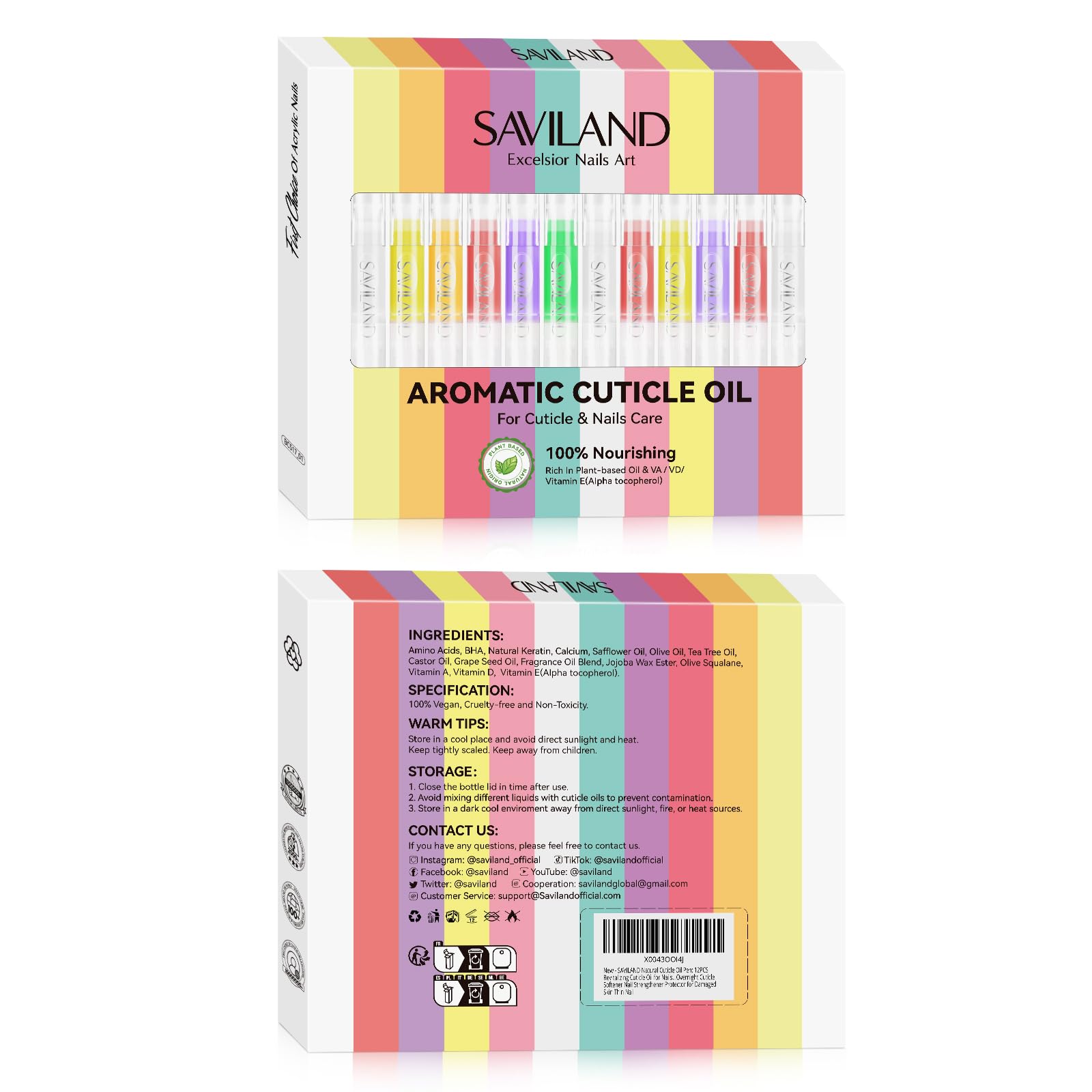 SAVILAND cuticle oil pen vitamin E enriched blend protects cuticles.