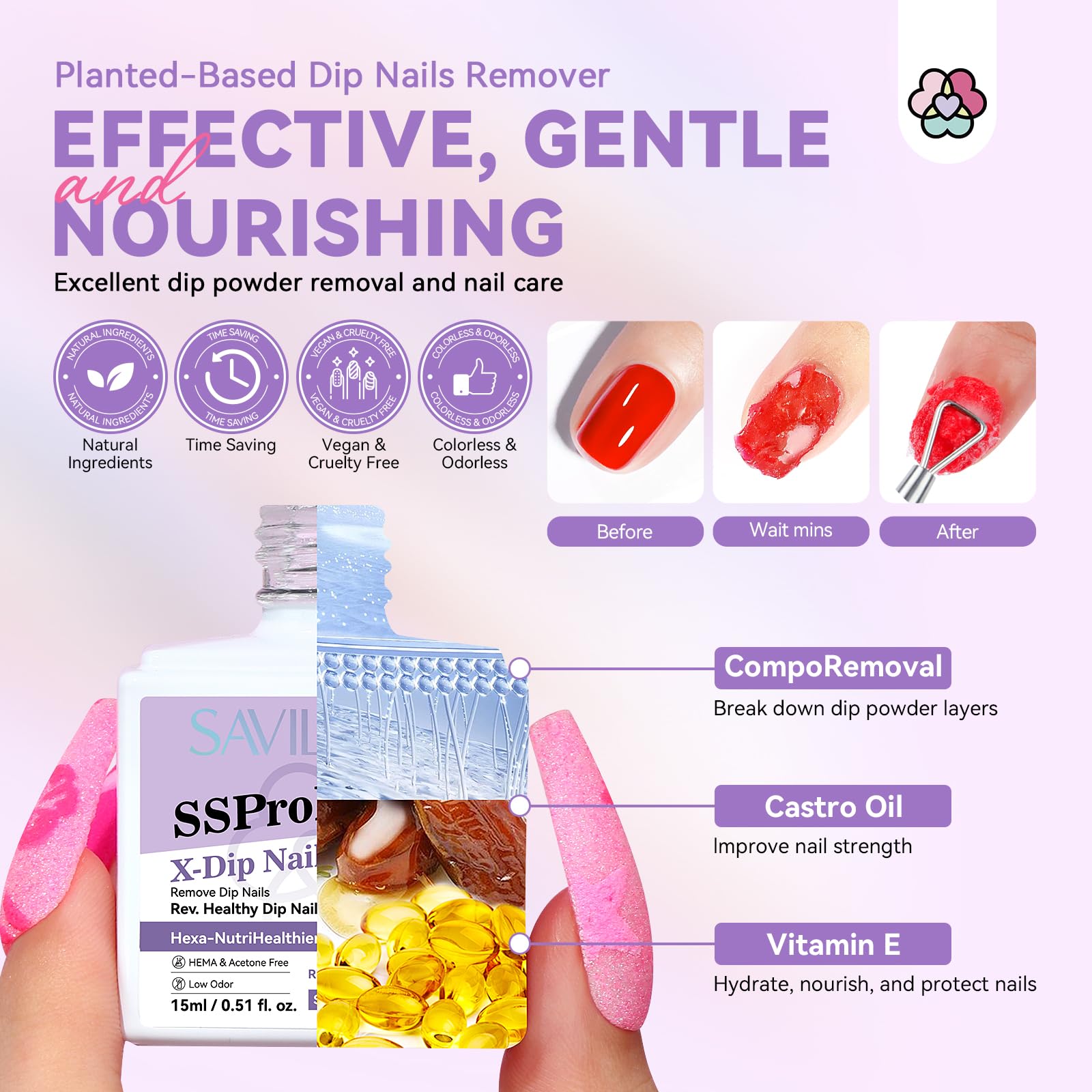 SAVILAND Cuticle Oil Pen nourishes nails during removal.