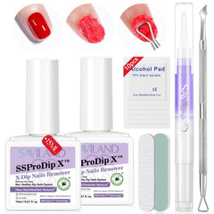 SAVILAND Dip Powder Remover kit for gentle, no soaking nail removal.
