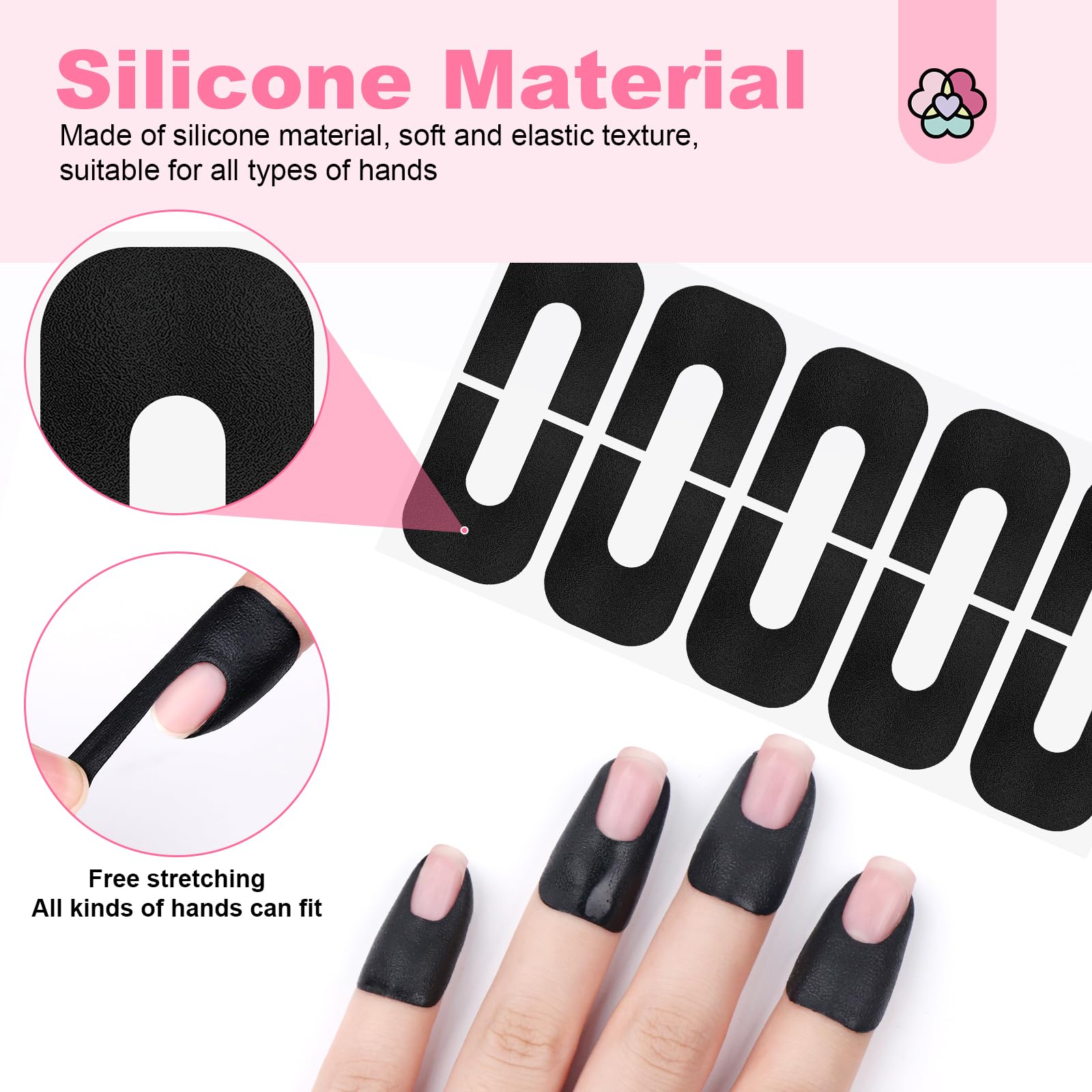 SAVILAND guards compatible with gel polish, dip powder, and airbrush nail art
