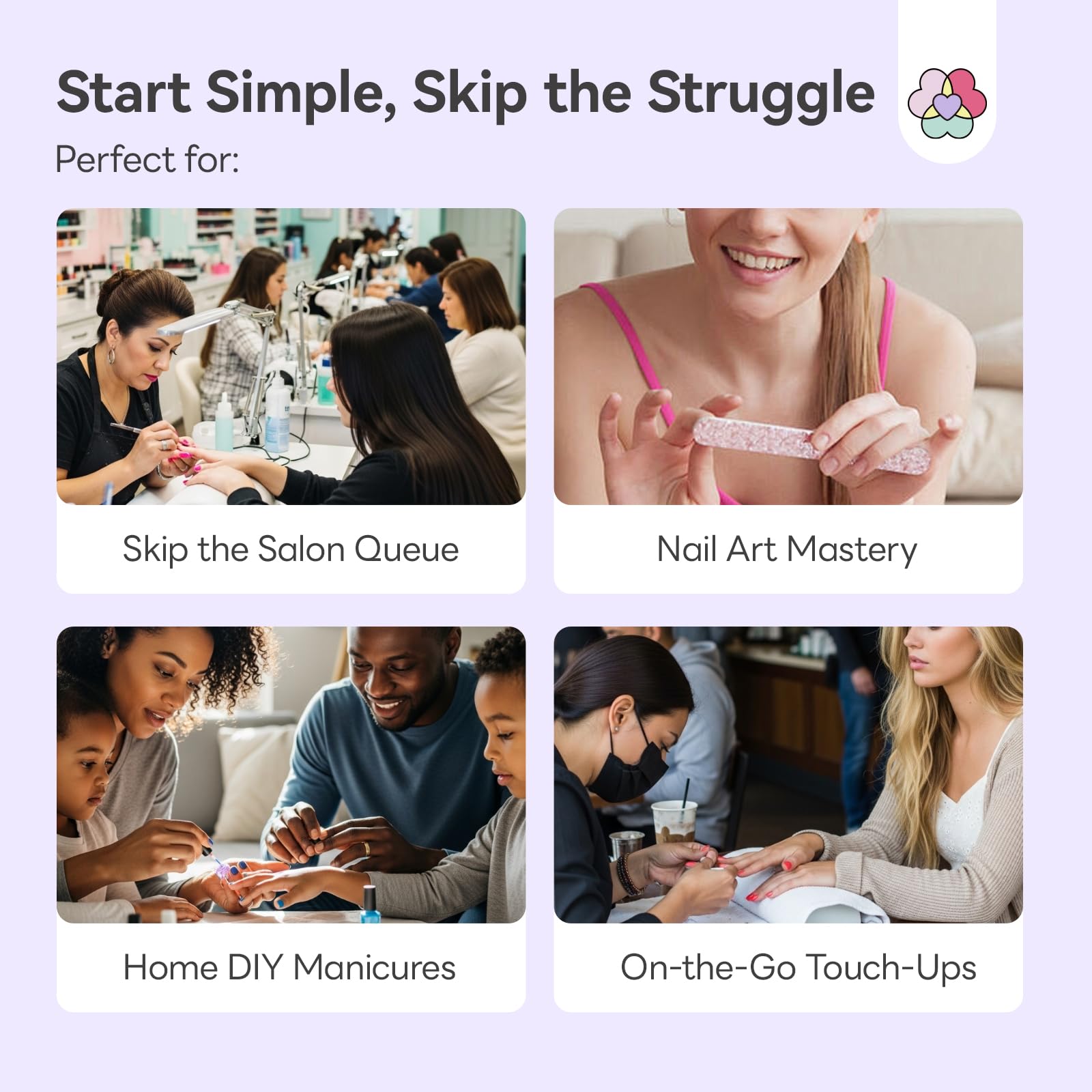 SAVILAND home salon setup demonstrates convenient DIY nails with salon-quality potential.