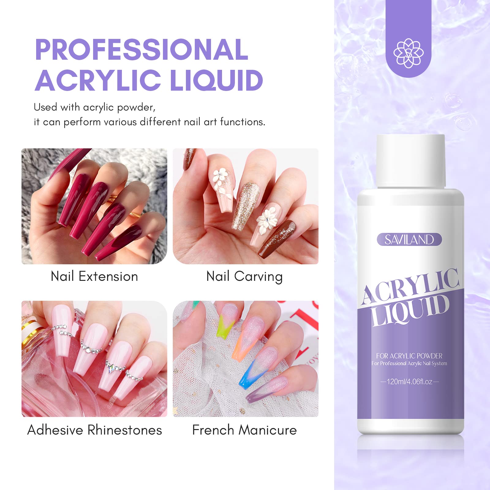 SAVILAND nail art extension setup suitable for home or salon use