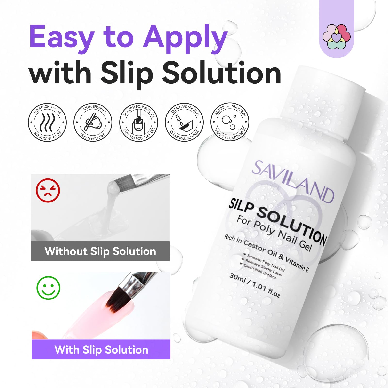 SAVILAND nail file and brush for prep and smooth edges