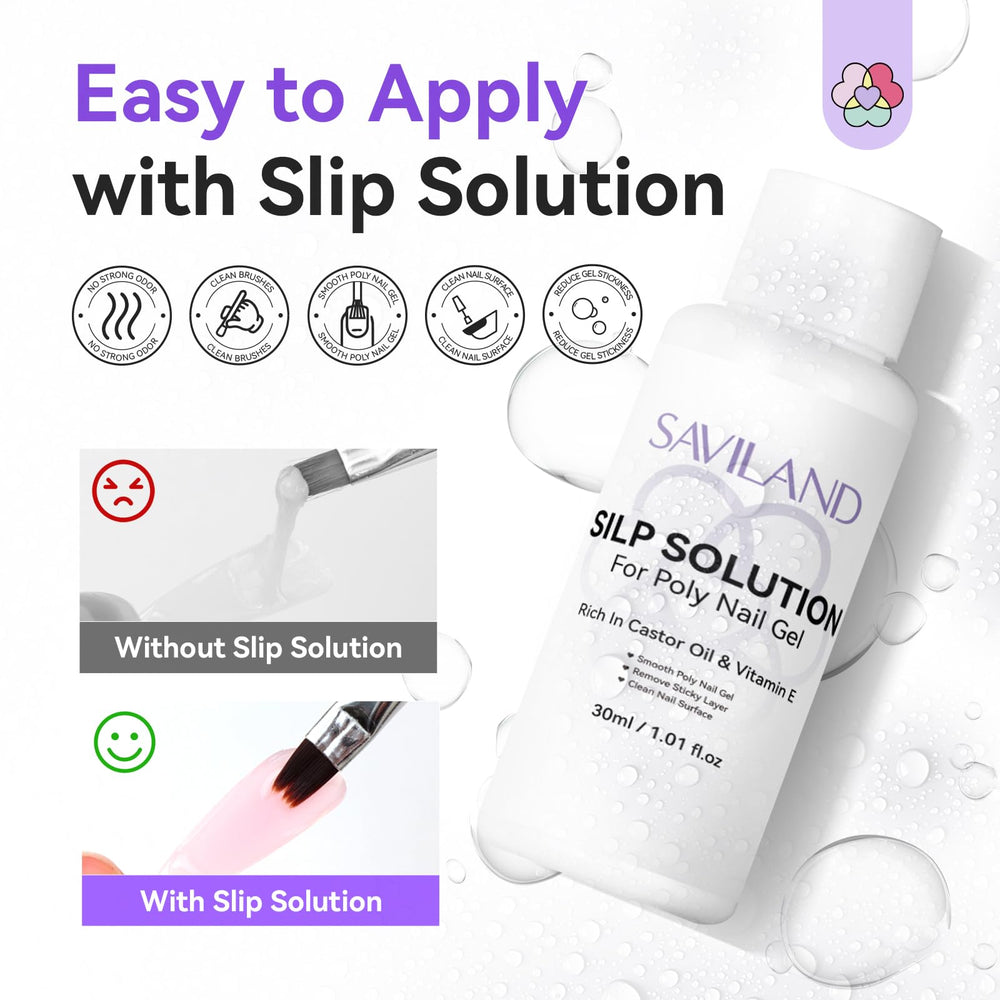 SAVILAND nail file and brush for prep and smooth edges