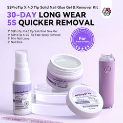 SAVILAND nail glue remover spray for quick, gentle removal with nourishing oils.
