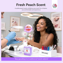 SAVILAND peach scent close-up highlights gentle odor during use and comfort