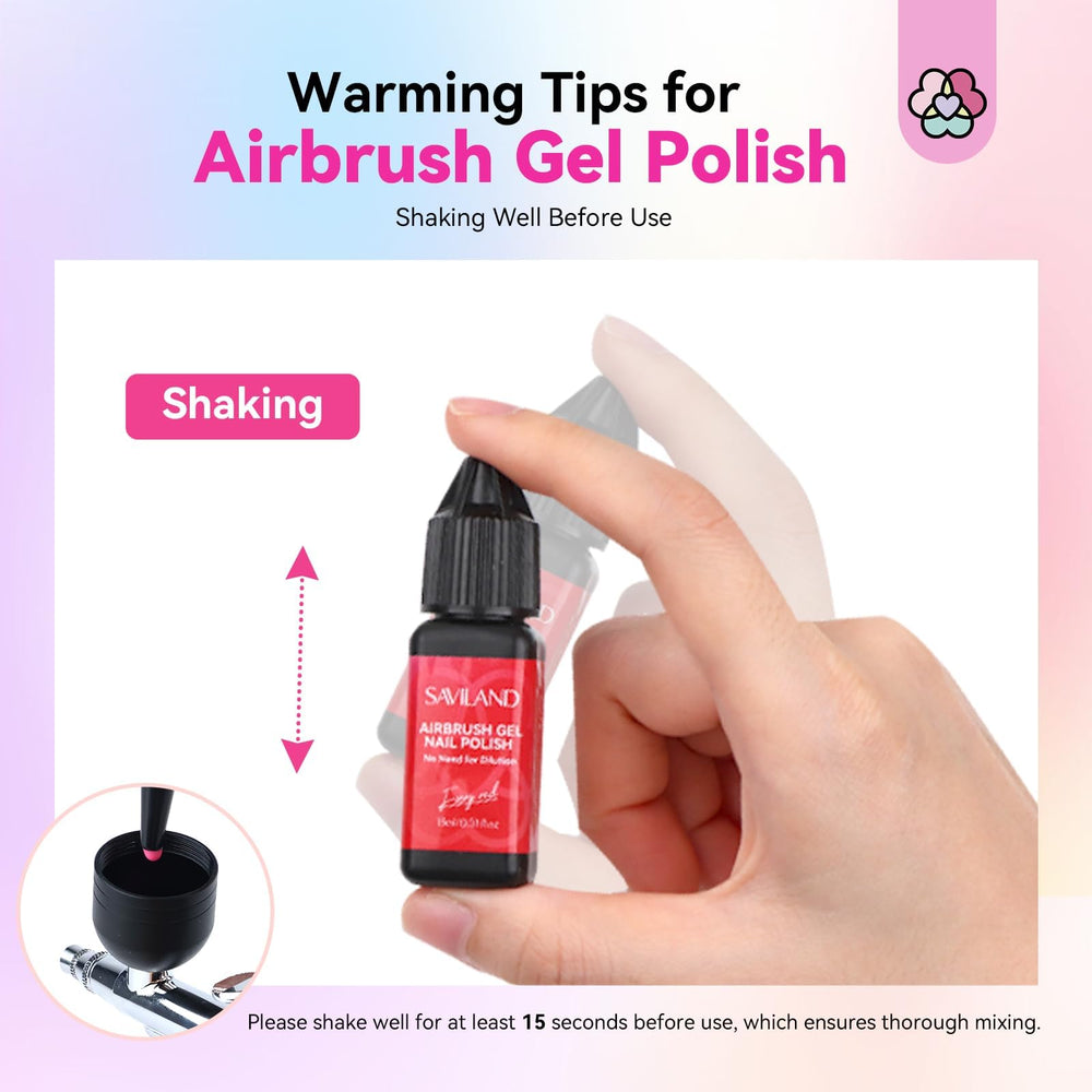 SAVILAND precision spray gun-ready setup for smooth, even nail art application.