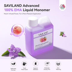 SAVILAND Pure EMA Monomer peach application demonstrates easy shaping and consistent results