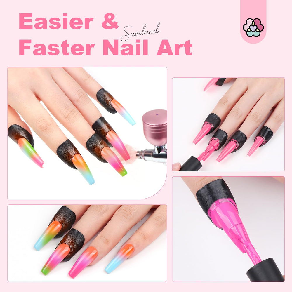 SAVILAND soft silicone guards fit fingers comfortably for precise painting