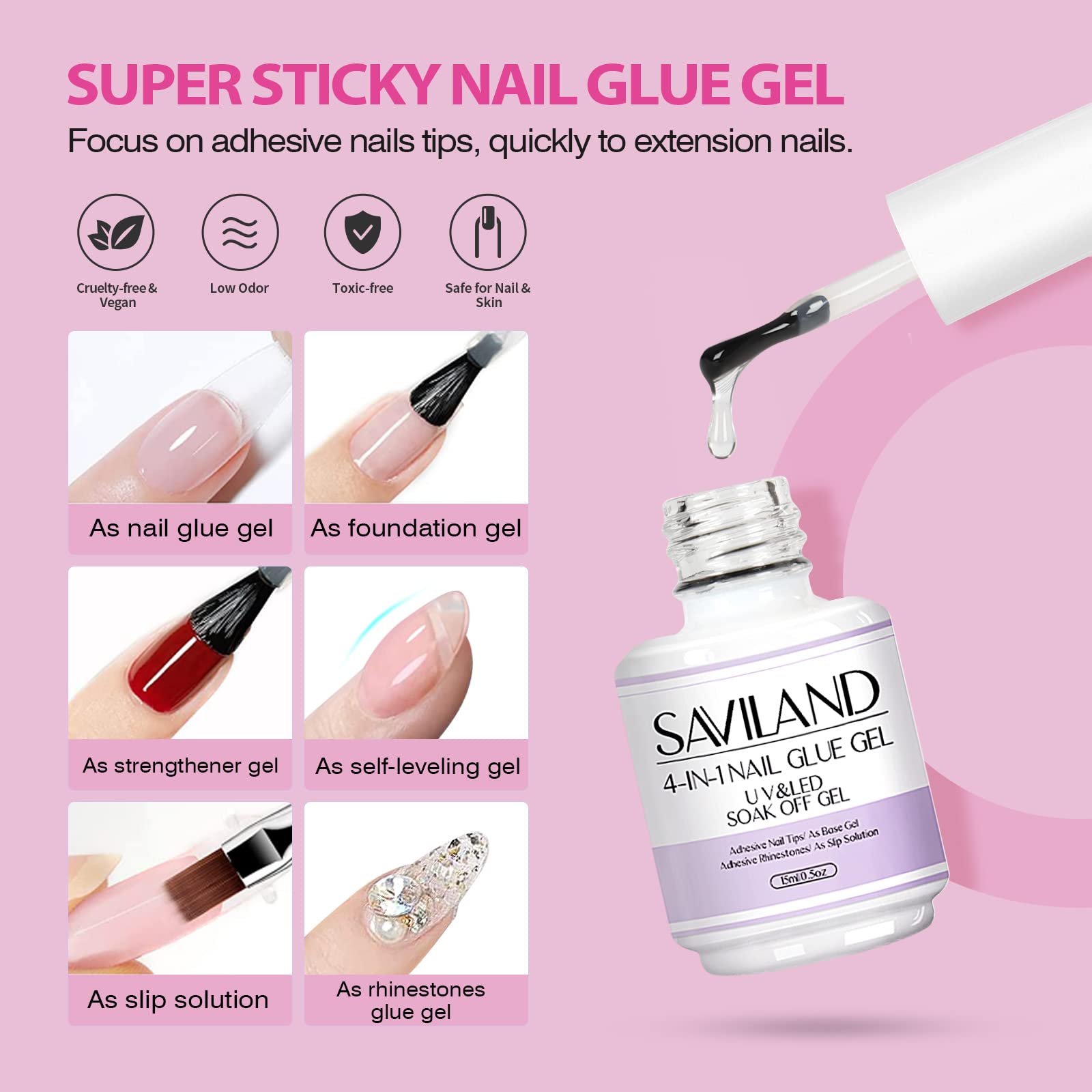 SAVILAND sponge nail file for gentle smoothing and buffing