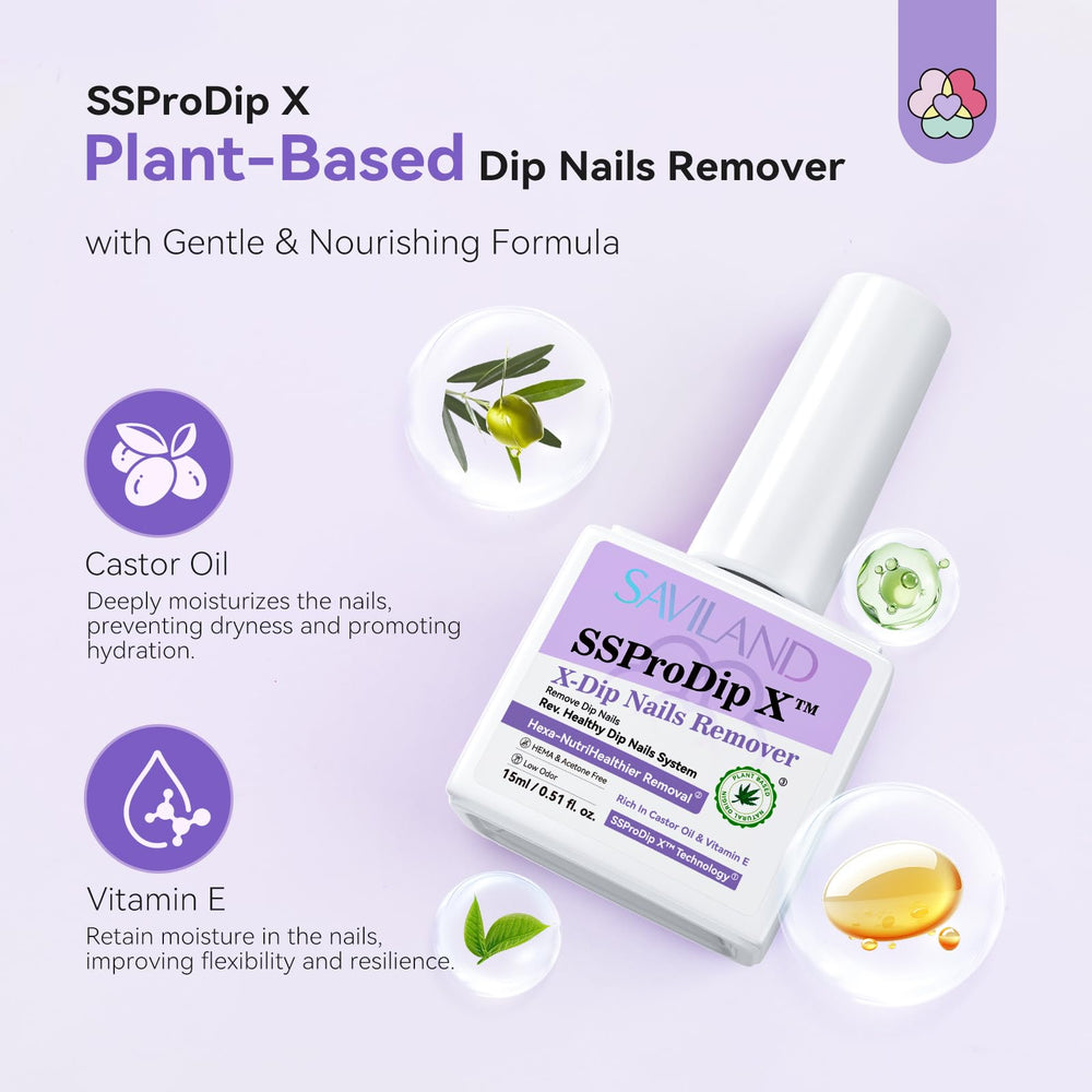 SAVILAND SSPro X Dip Powder Remover nail file close-up for smoothing
