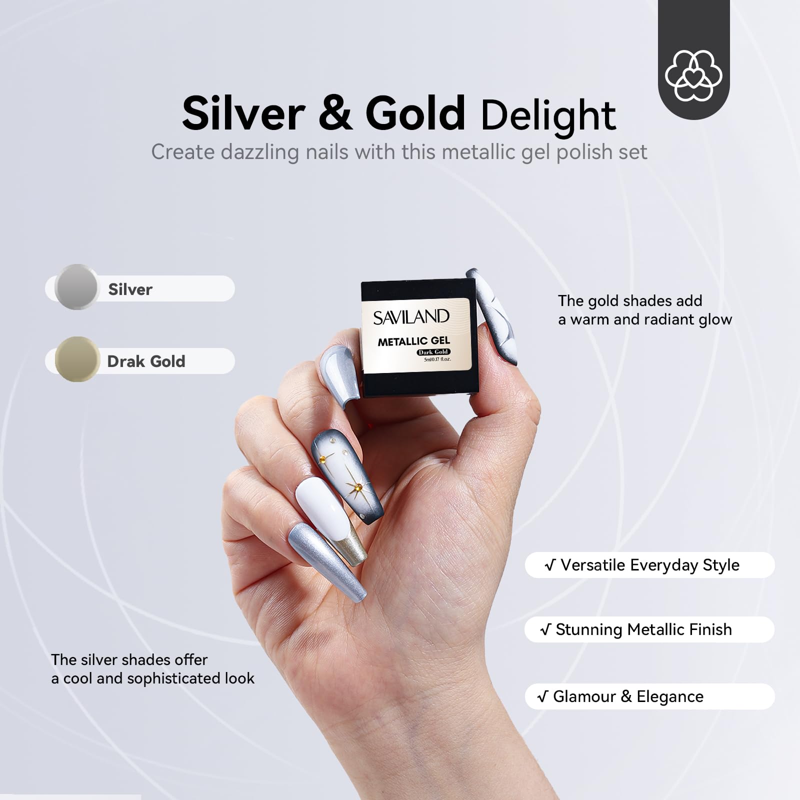 SAVILAND soak-off UV LED gel formula is easy to remove.