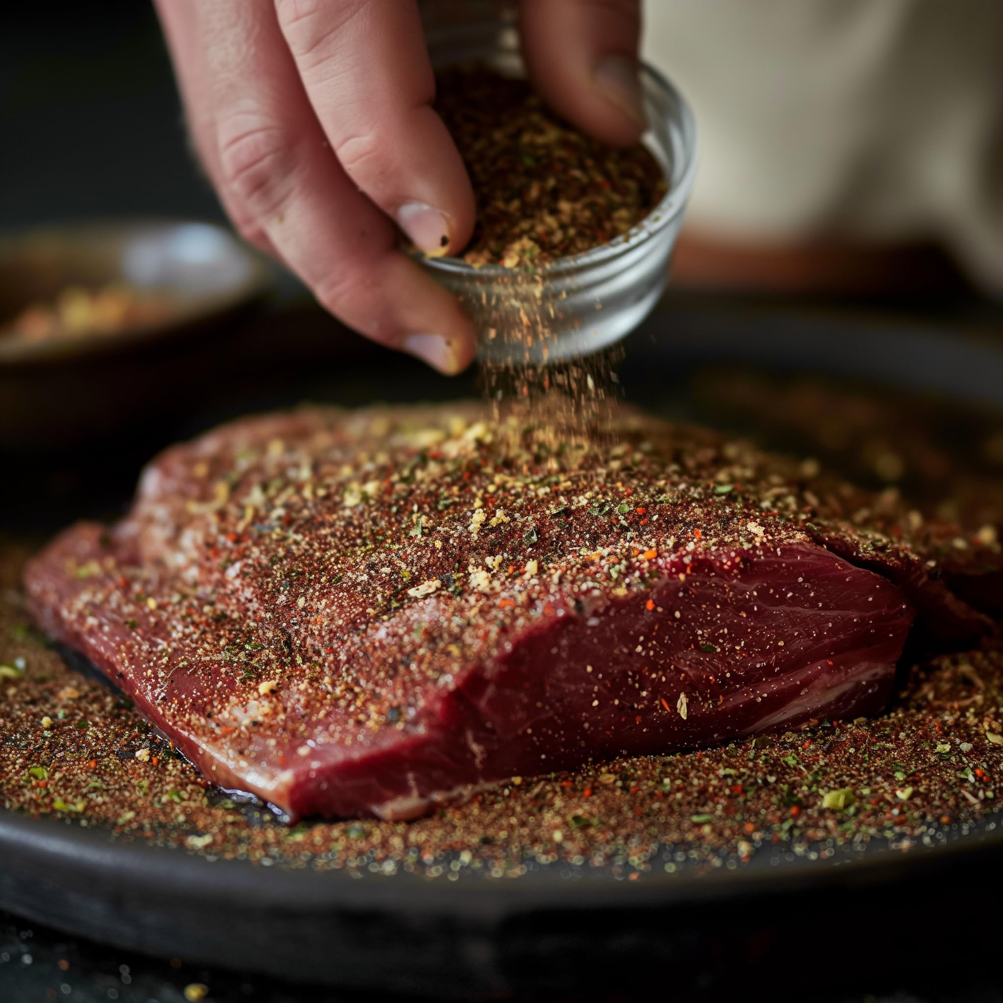 Brisket on grill with SavorSatch Pastrami Rub aroma