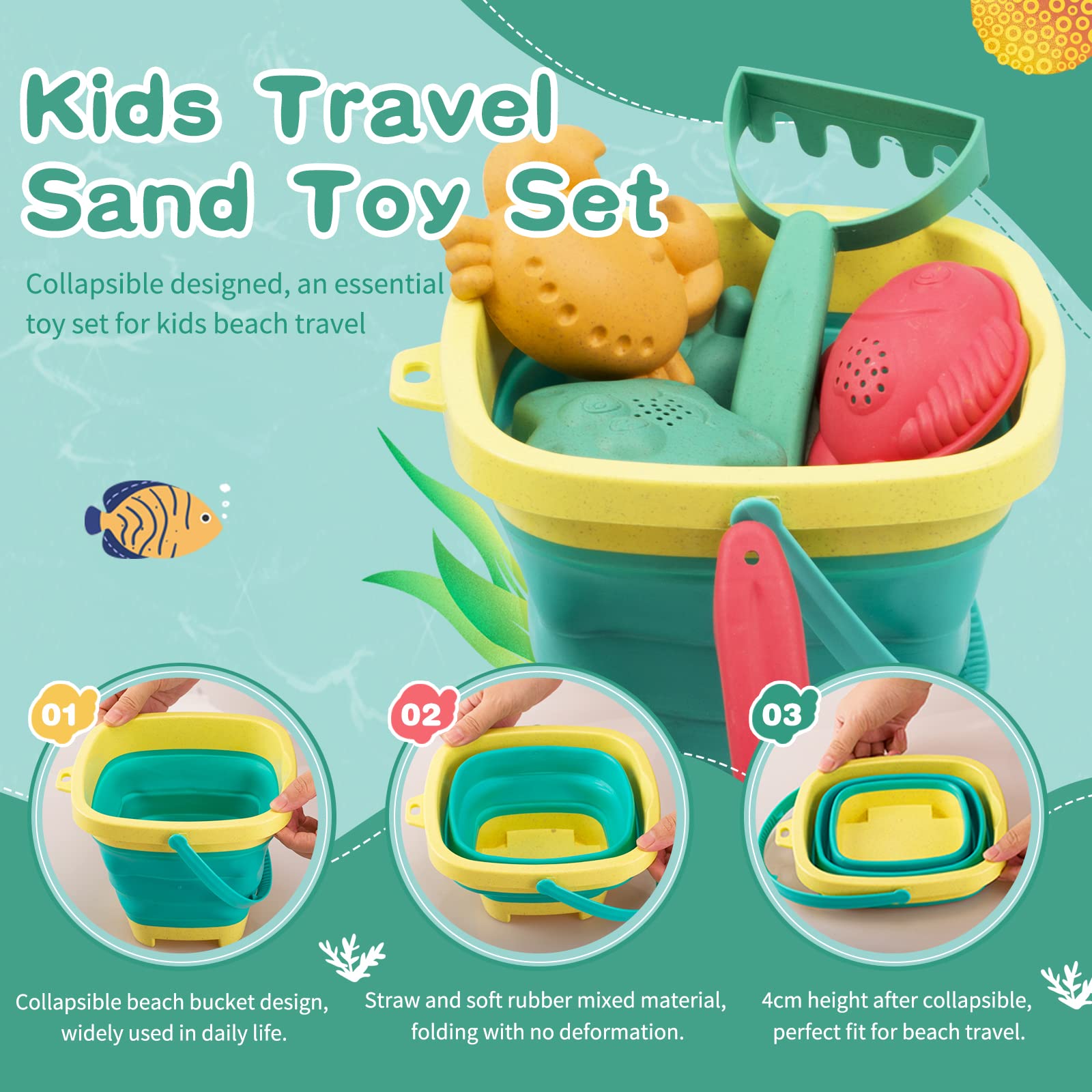 Sawaruita macaron color palette adds vibrant, imaginative sand play.
