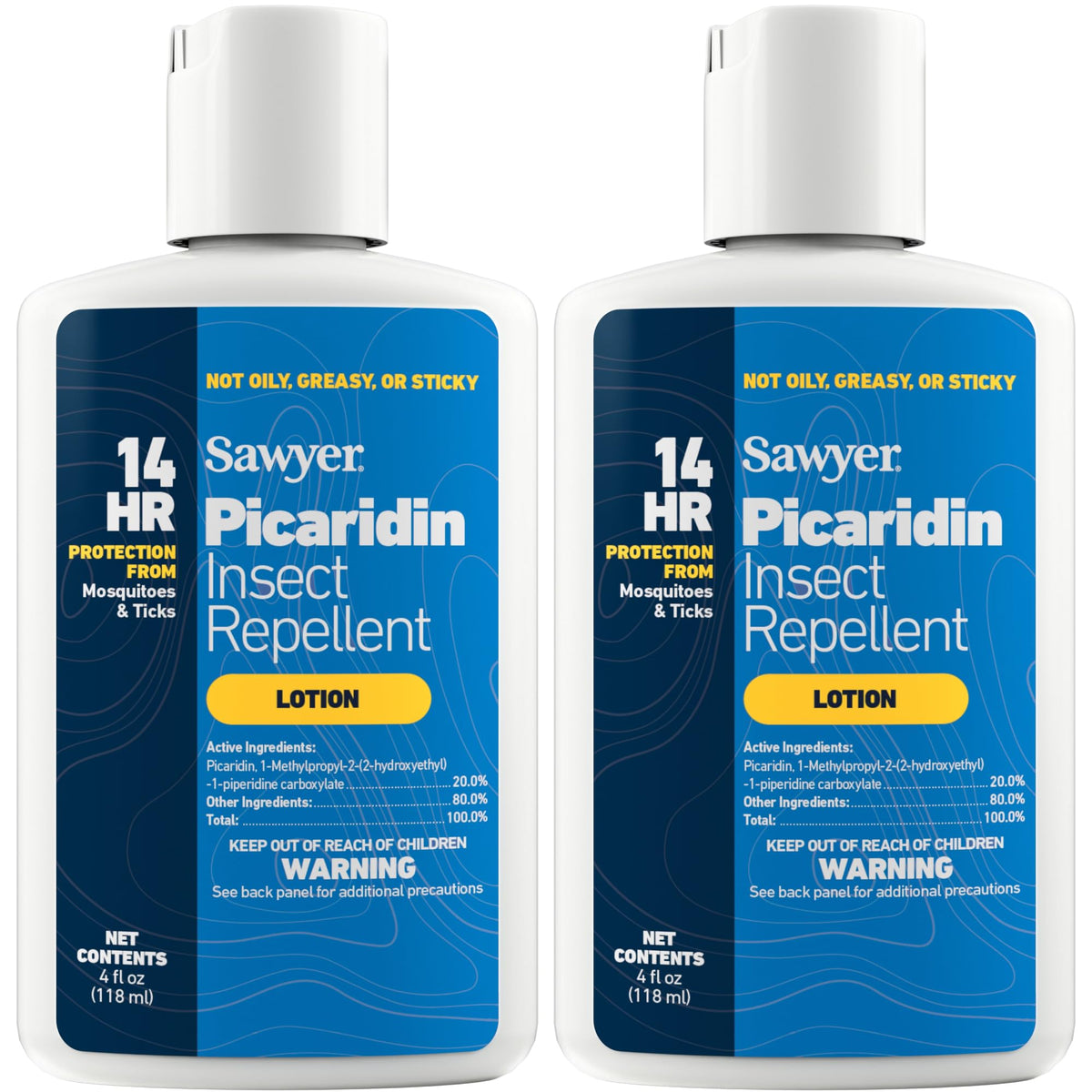 Sawyer 20% Picaridin lotion twin pack protects skin during outdoor adventures.