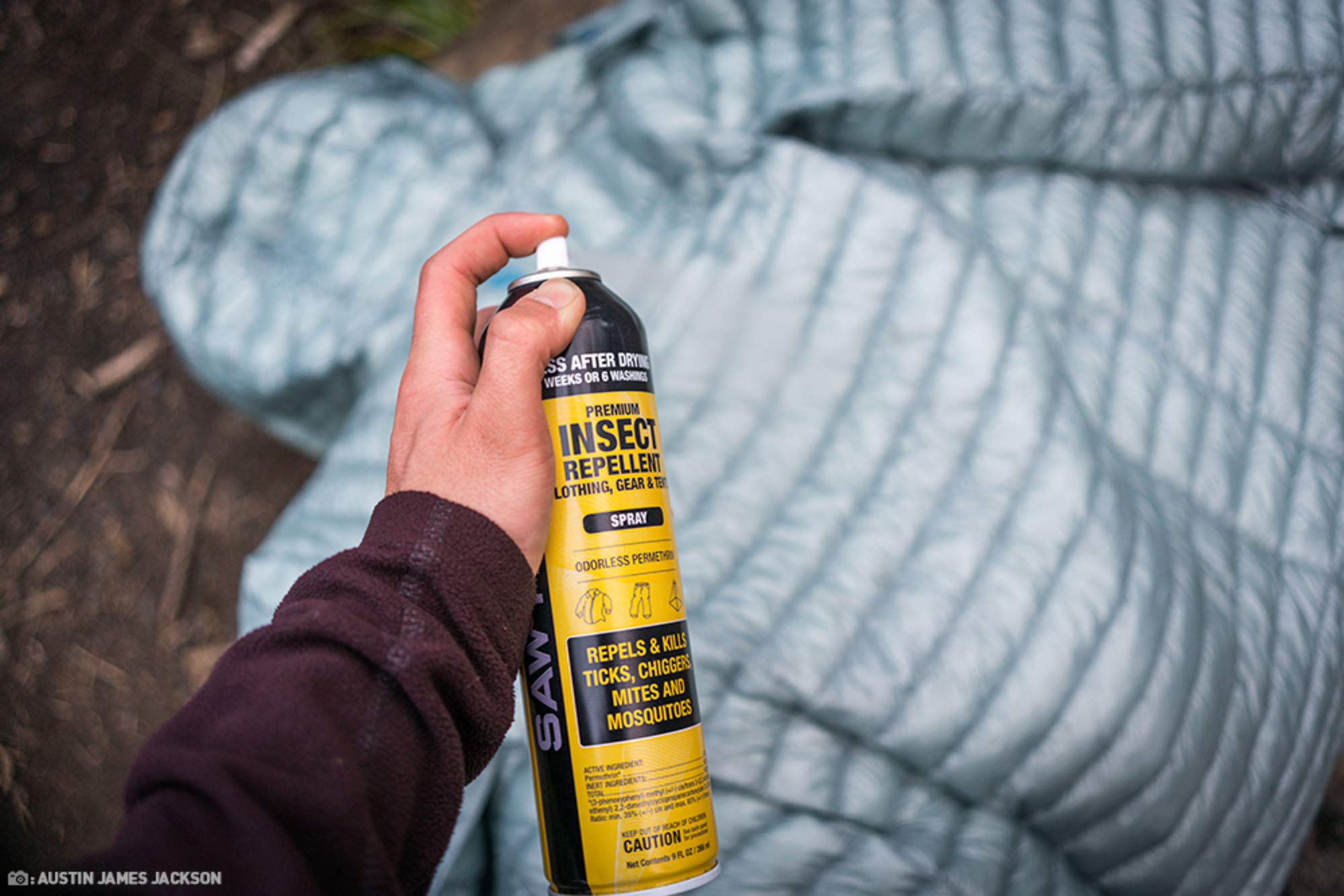 Sawyer Permethrin ready for camping and travel protection against insects