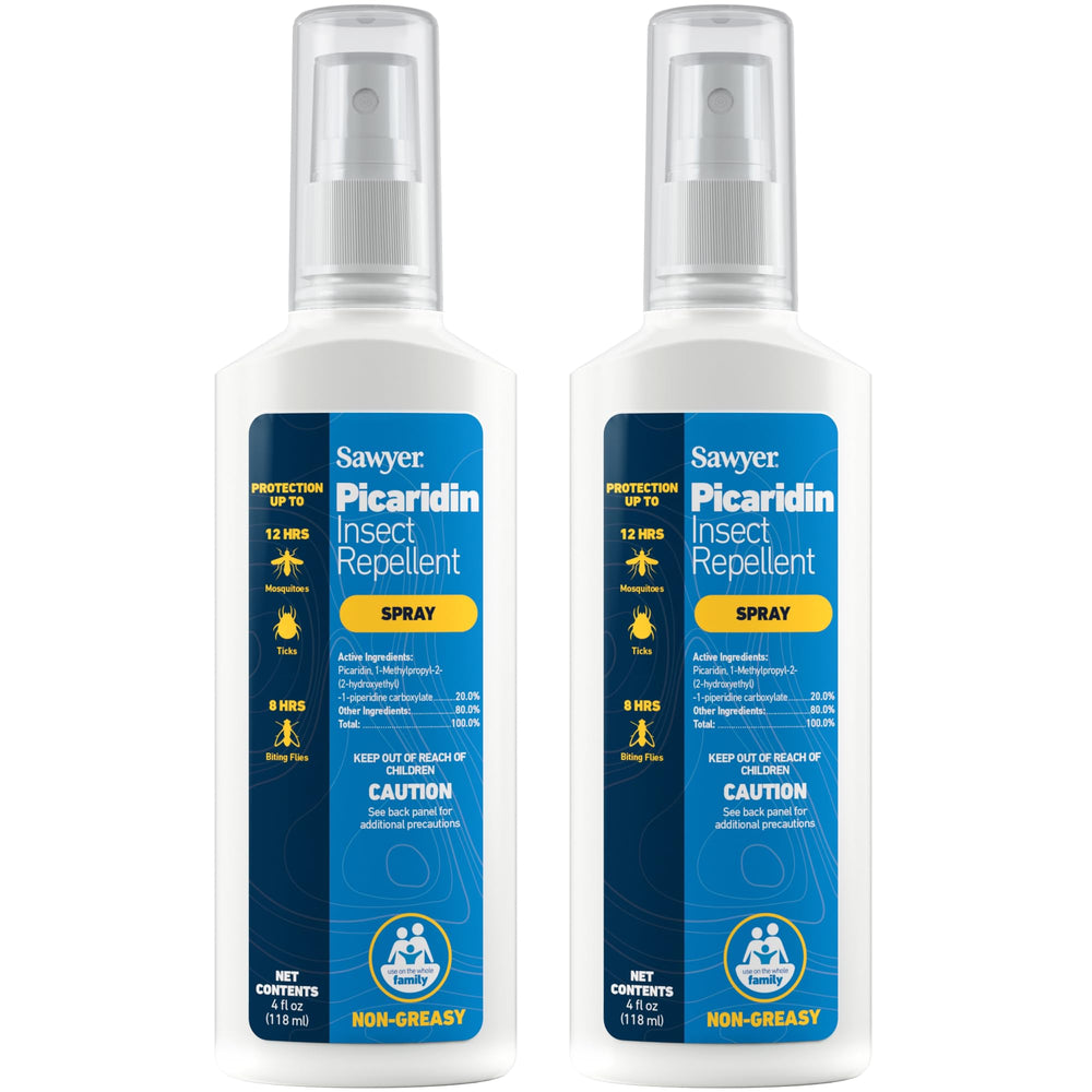 Sawyer picaridin spray bottle for long-lasting insect protection.
