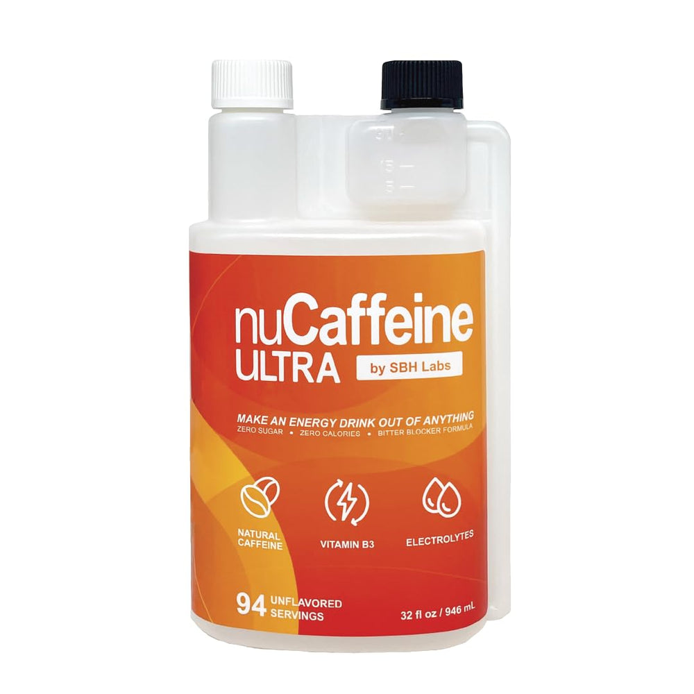 SBH Labs nuCaffeine Ultra to-go tube for on-the-go hydration with electrolytes.