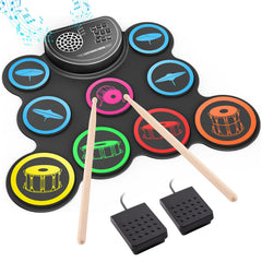 Sboet electronic drum set with nine pads for beginners practicing rhythm at home.