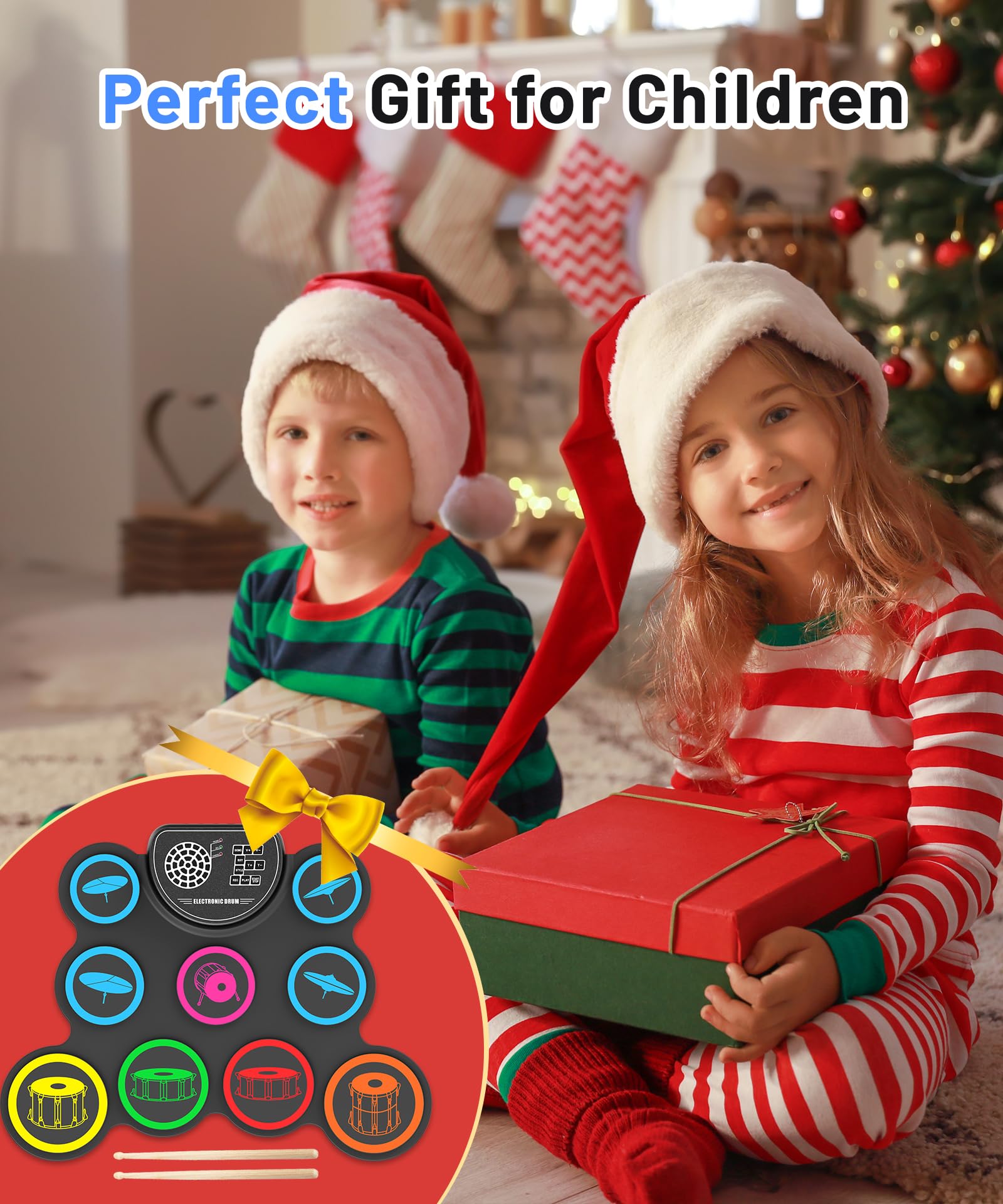 Sboet kid-friendly drum kit makes a great educational gift.
