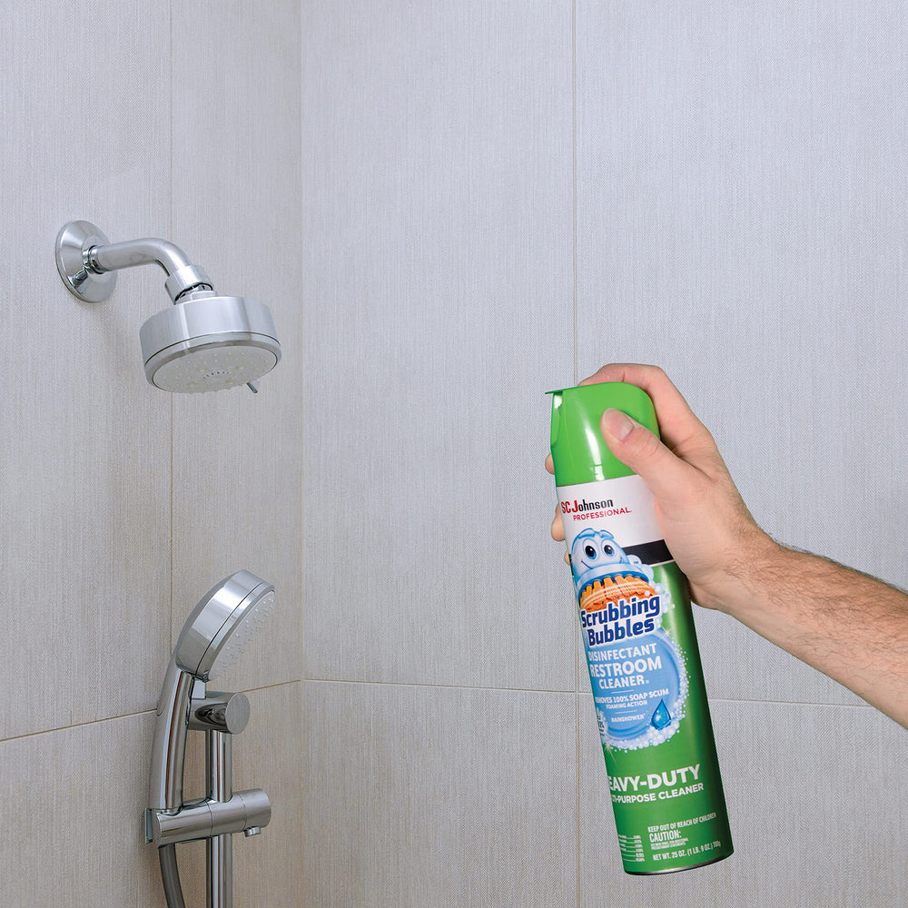 SC Johnson Professional Scrubbing Bubbles shower door cleaner with effective spray