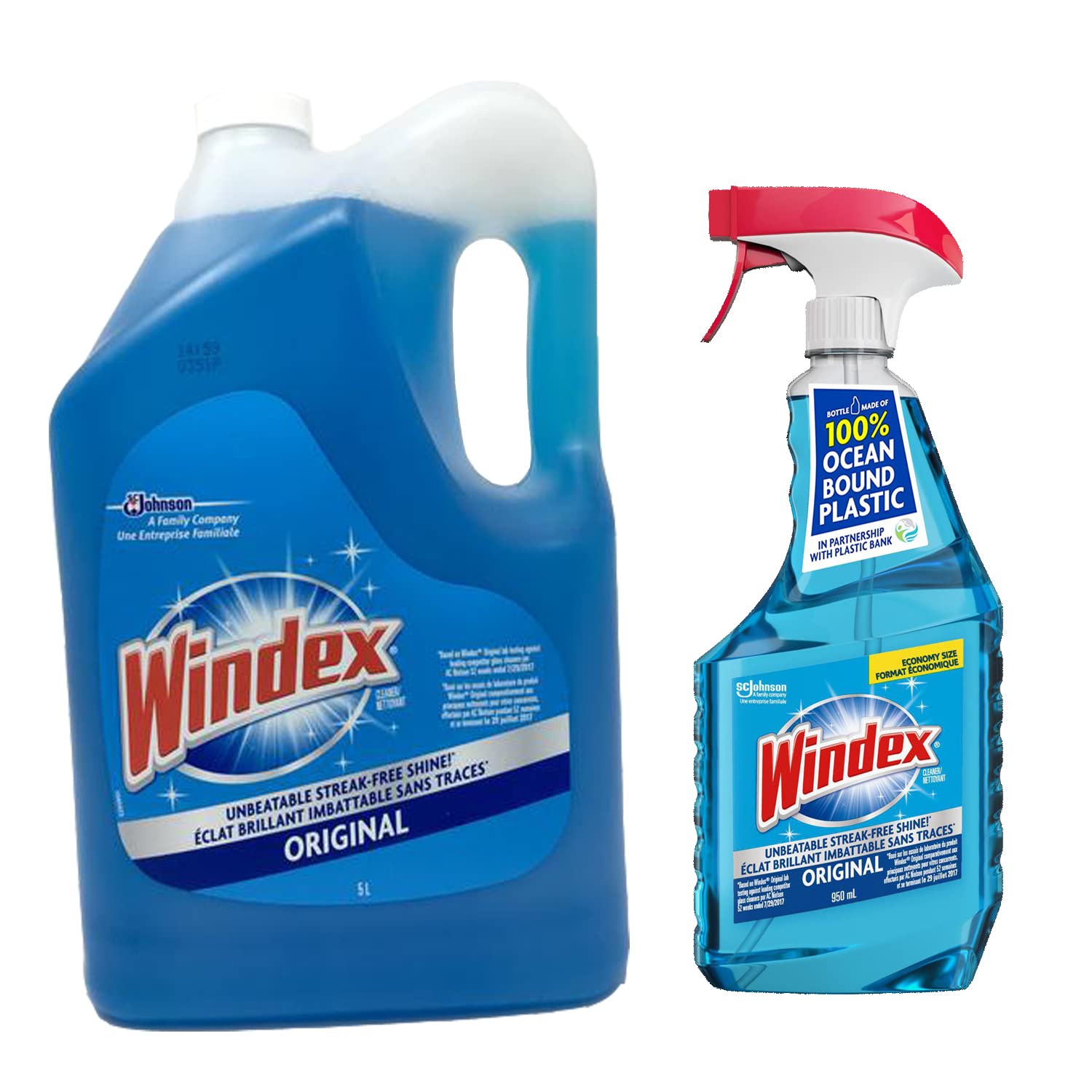 SC Johnson Windex Original Glass Cleaner bottle for streak-free shine on glass