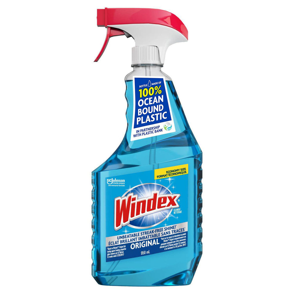 Windex Original Glass Cleaner on kitchen window for clear view