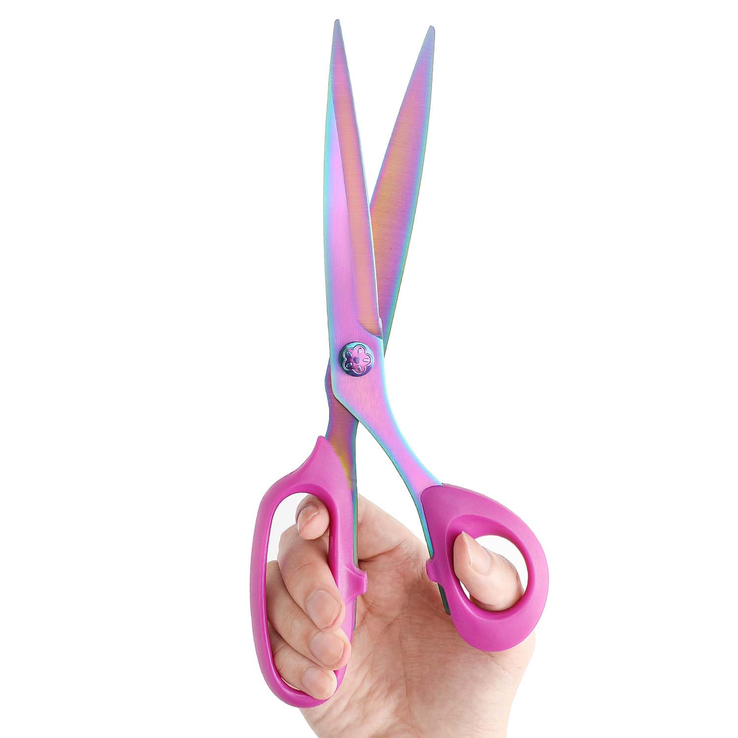 SCAIKTIG Sharp Sewing Scissors close-up blade for precise fabric cuts.