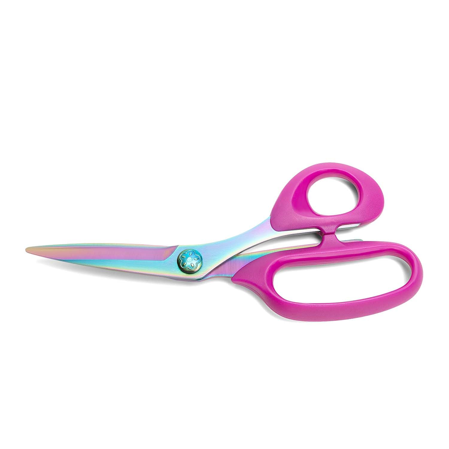 SCAIKTIG Sharp Sewing Scissors ergonomic purple handle for comfortable control.