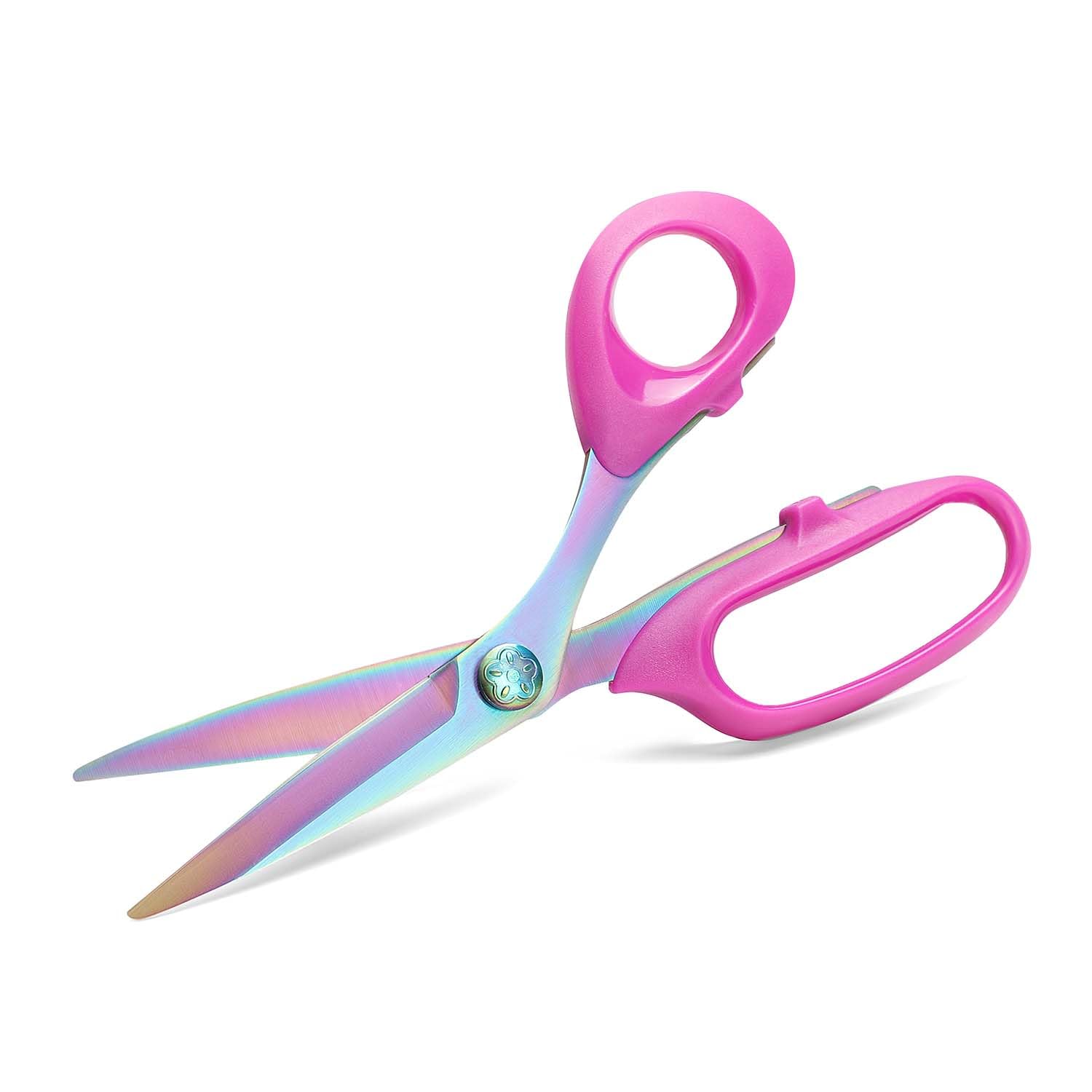 SCAIKTIG Sharp Sewing Scissors with titanium coating resist wear and adhesives.