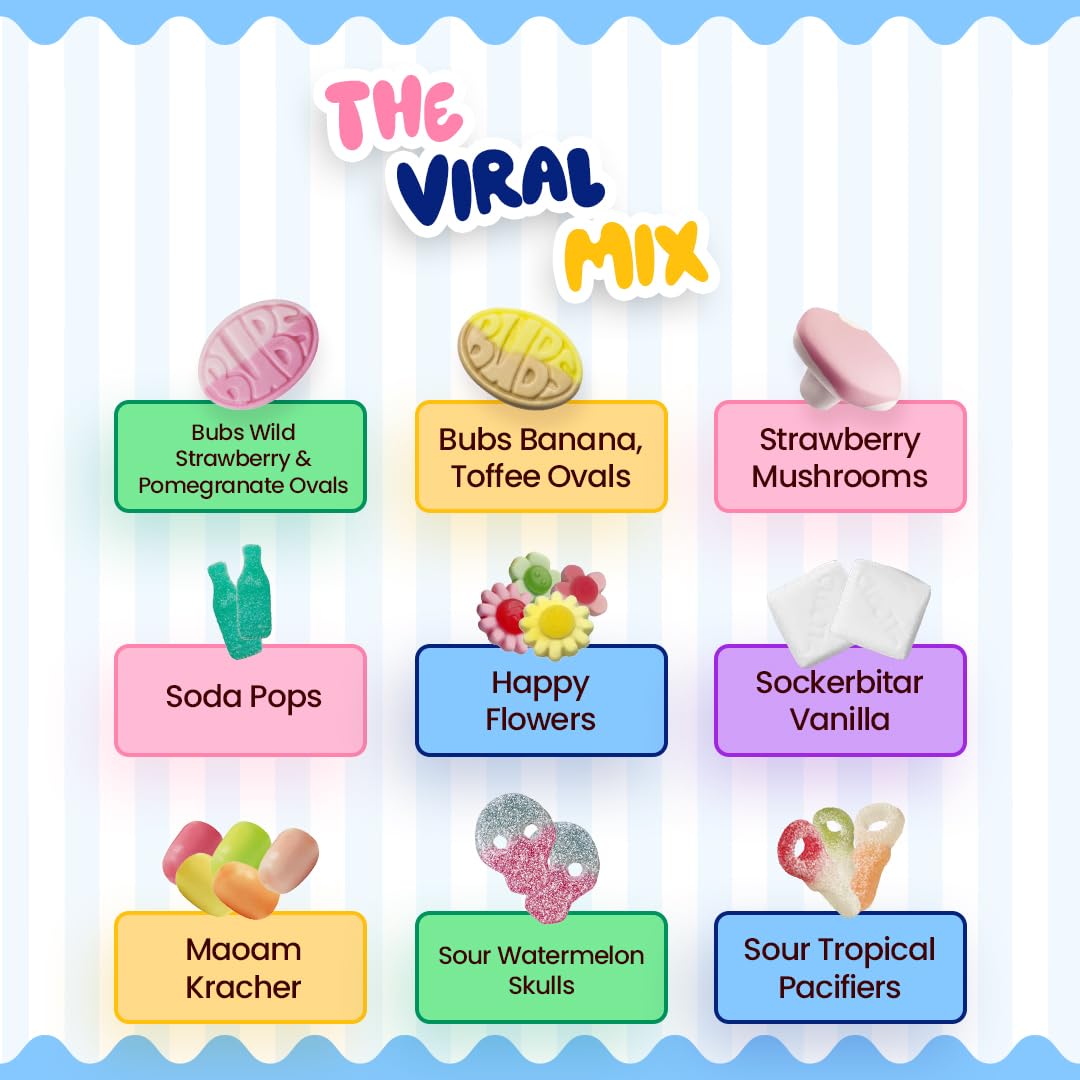 Scandylicious BUBS Mix vibrant color palette, great for display at gatherings.