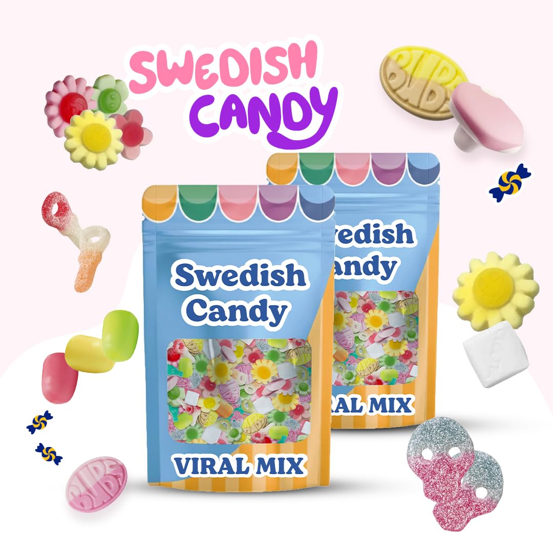 Scandylicious BUBS Mix packaged fresh in Sweden for authentic Nordic flavor.