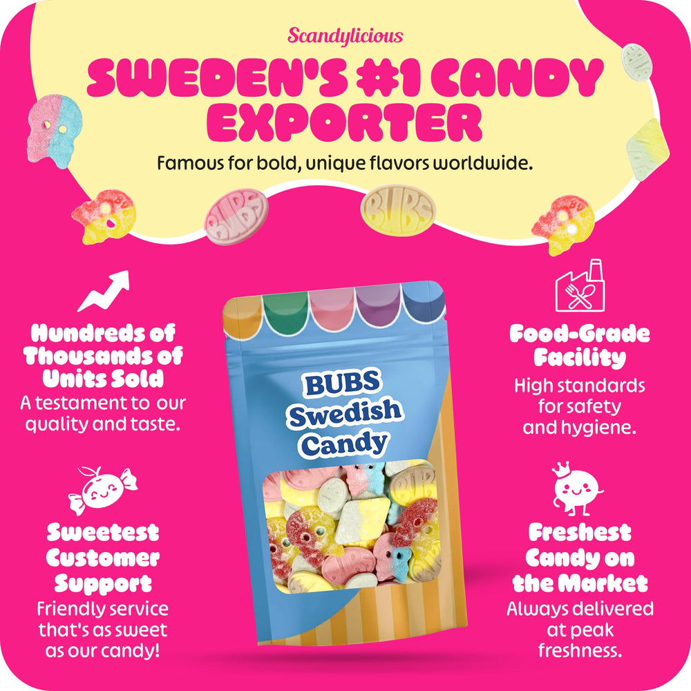 Scandylicious BUBS Sour Skulls tangy chews for snack time