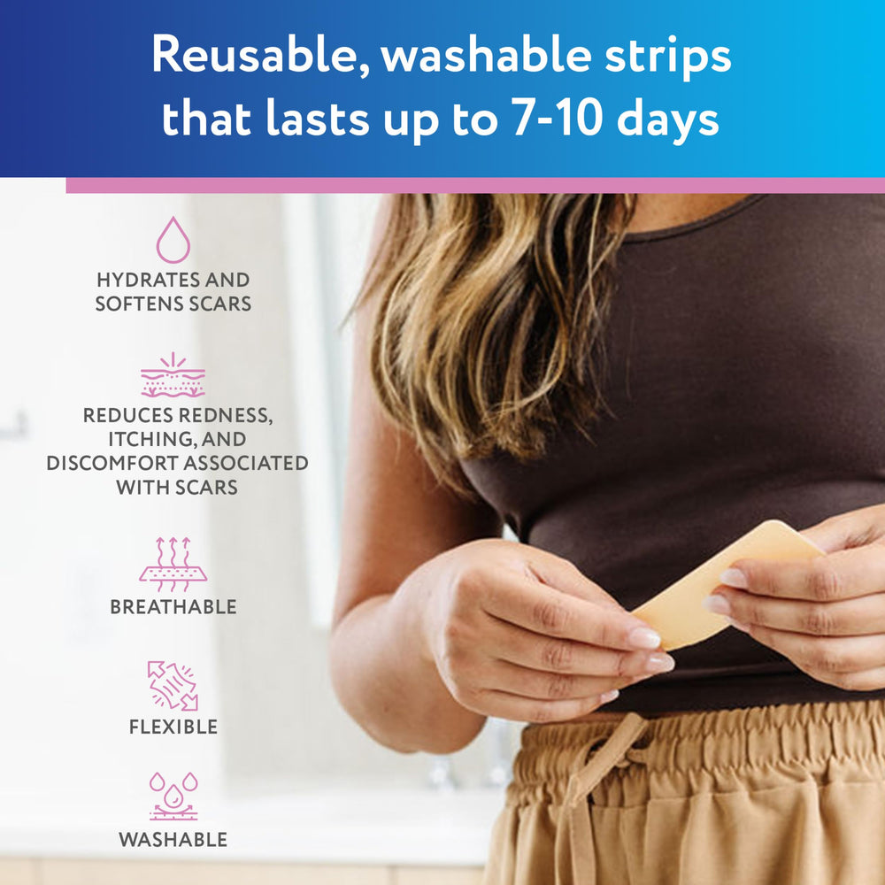 ScarAway 4-sheet pack supports ongoing scar care across multiple areas.