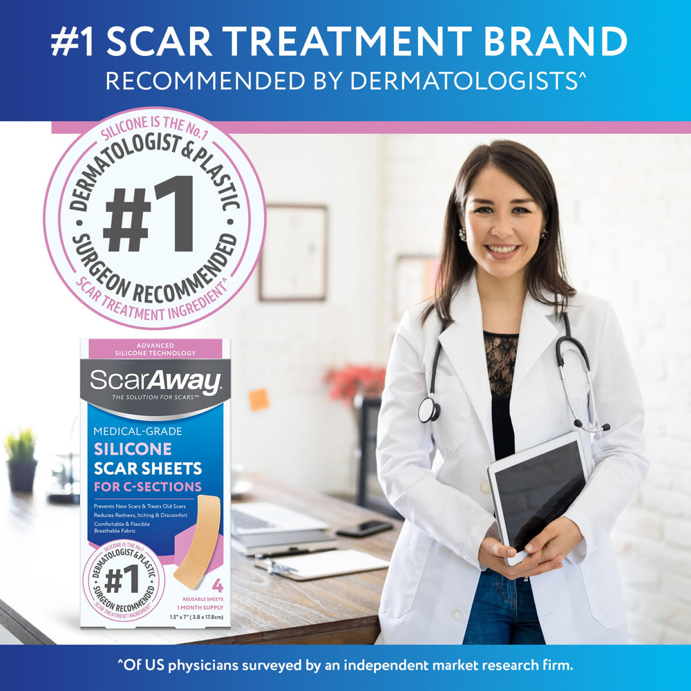 ScarAway silicone sheets are reusable and easy to wash for ongoing scar care.