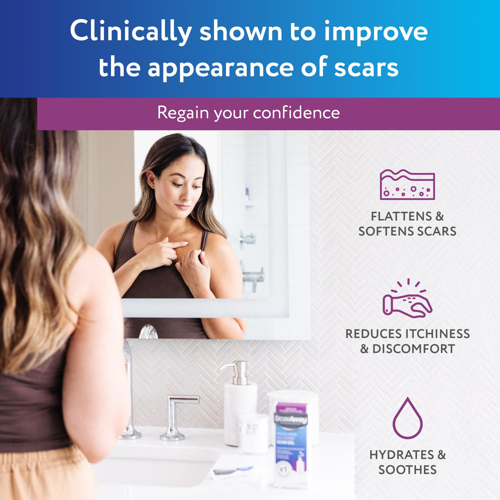 ScarAway gel being dispensed for gentle skin application