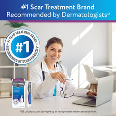 ScarAway gel applied on the hand for convenient scar care