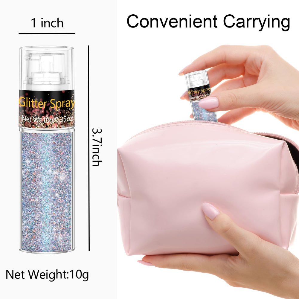 Scarman Glint-Rainbow Glitter Spray delivers smooth, even coverage with minimal fallout