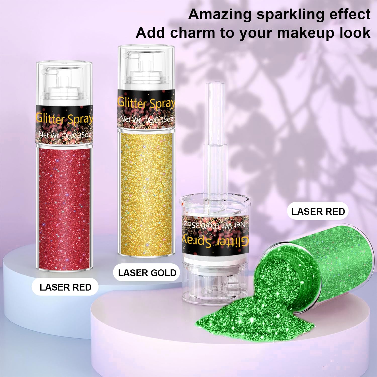 Scarman holographic glitter on hair creates radiant, festival-worthy glow
