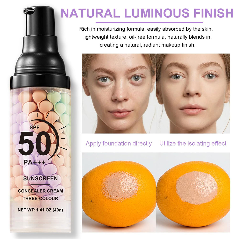 Scarman three-color design bottle offers versatile makeup effects.