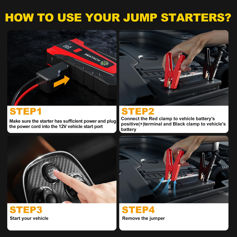 Scatach 3000A jump starter in its protective case for travel