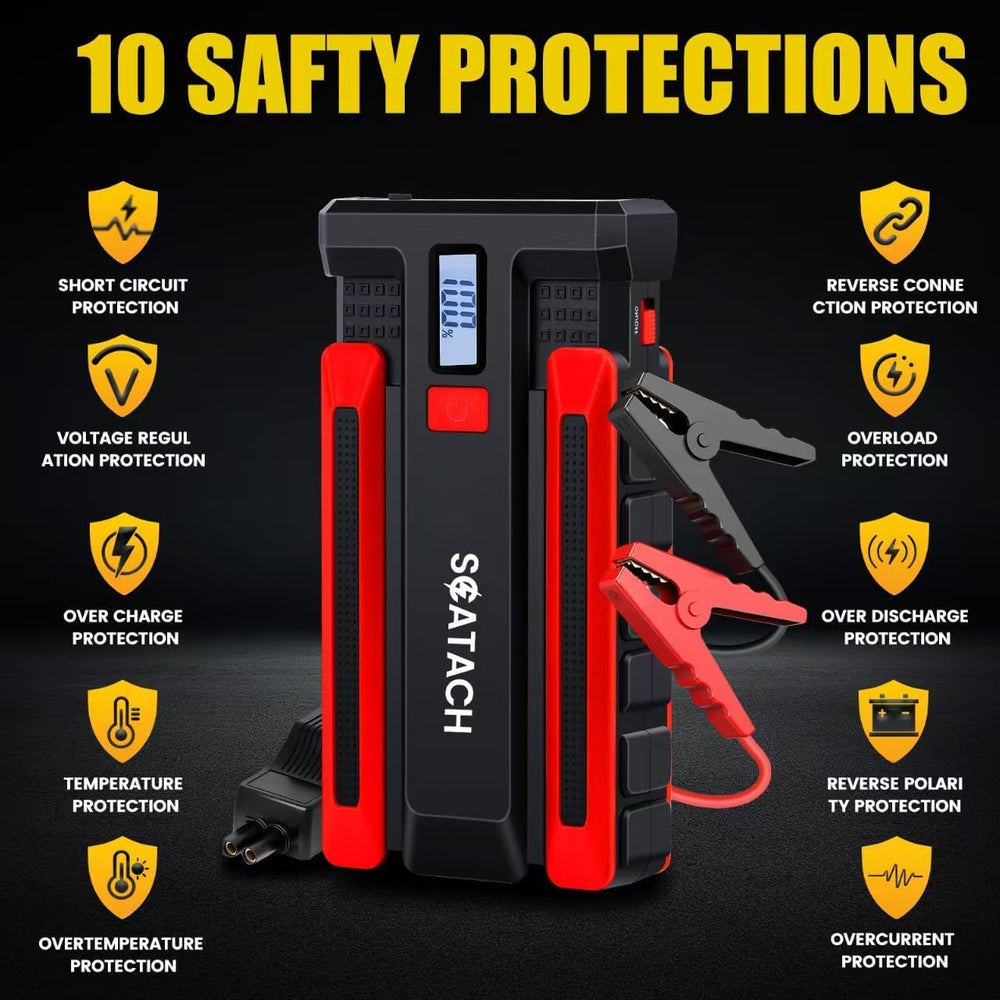 Scatach 4000A jump starter USB port for device charging.