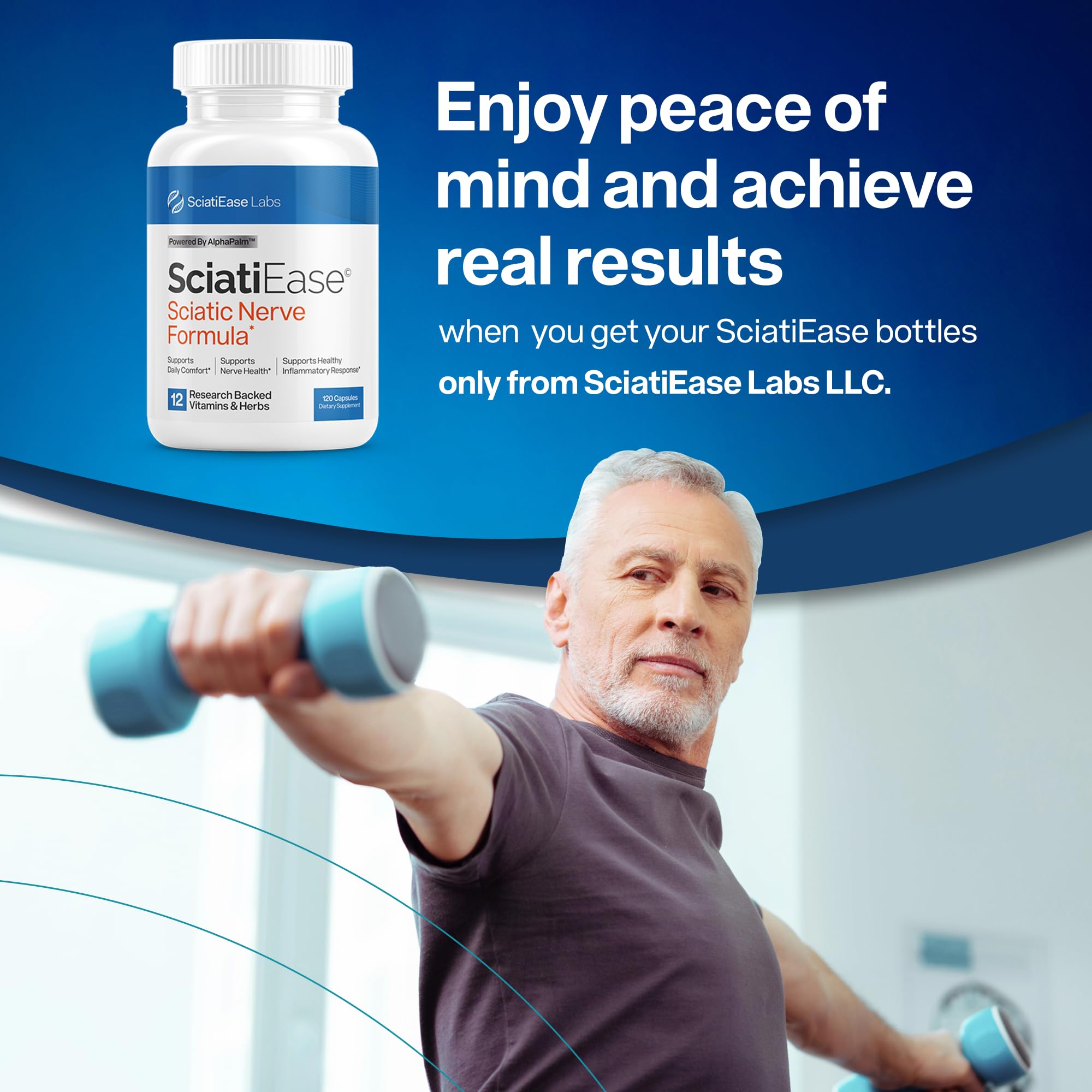 SciatiEase quality and manufacturing standards visual cue for trust.